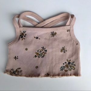 Fin and Vince pretty in floral crop top